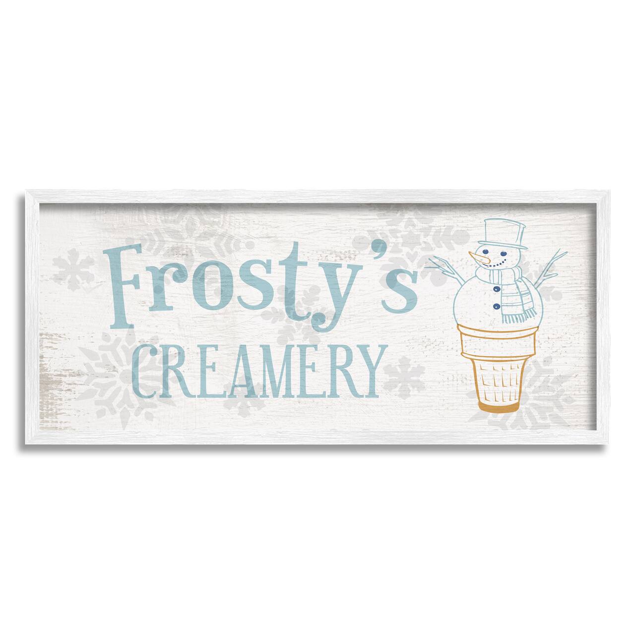 Stupell Industries Frosty's Creamery Winter Ice Cream Framed Giclee Art